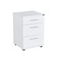 Hanah Home Mesita de Noche Kmd-530-Bb-1 Blanca 3 Cajones